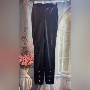 RTA Size:28 Women Faux Leather Black Pants Pull Up Super Cute!!
